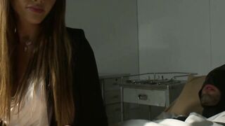 Nasty TS Eva Lin fucks with hooded Blakes mind while gripping his cock