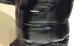 Black PVC, Nylons & Plastic Wrap - Gay BDSM Fun 2