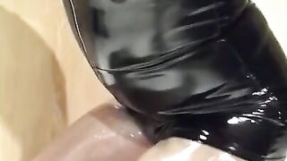 Black PVC, Nylons & Plastic Wrap - Gay BDSM Fun 2