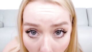 Petite blonde Haley Spades gets face fucked in multiple positions