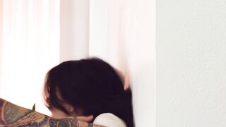 Asian lesbian teen dominated and fucked by big tits MILF roommate