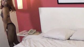 Big ass tranny masturbated with ladyboy and two shemales enjoyed handjob