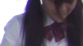 Three schoolgirls have fun pissing together outdoors