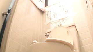 Filming gorgeous Japanese workers peeing in a shared toilet