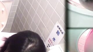 Filming gorgeous Japanese workers peeing in a shared toilet