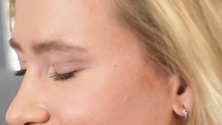 Blonde Ivi Rein isnt satisfied with her vibrator so she called her stepbrother