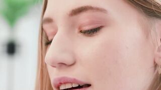 Maya Sinns rosy pussy surprised her stepbros cock for his birthday