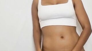 Ebony Teen Dirty Talks While Fingering Herself