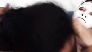 Enteada faz sexo anal invasion com caixa eletrônico e recebe gozada na garganta