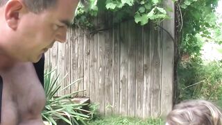 Chubby German MILF gets banged inside the meadow by passerby