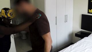 Big ass Angolan maid enjoys deep throat and black girl enjoyed sloppy oral