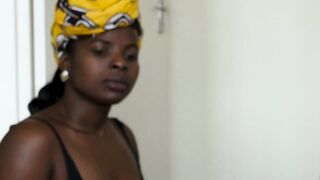 Big ass Angolan maid enjoys deep throat and black girl enjoyed sloppy oral