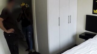 Big ass Angolan maid enjoys deep throat and black girl enjoyed sloppy oral