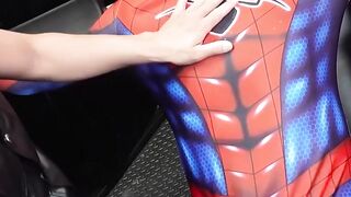 Leatherman Hiroya rips your horny spider hero in this BDSM action