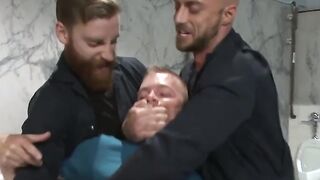 Scott Riley gets captured and fucked by two kinky plumbers