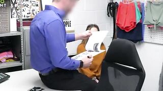 Brunette Sera Ryder sucks stepdad and officers big cocks