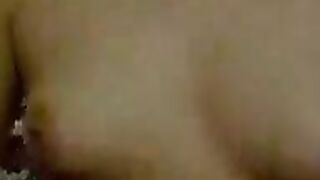 Shaved pussy is caressed
