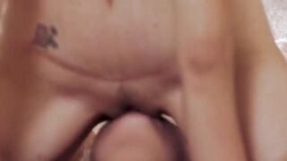 My gorgeous babysitter massage my shoulder and pussy