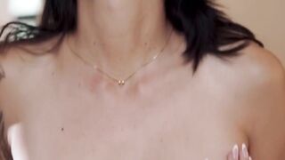 My gorgeous babysitter massage my shoulder and pussy