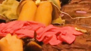 Big breasted Silvia tied up, toyed and tickled