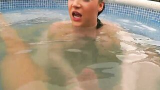 Drilling a busty babes beaver