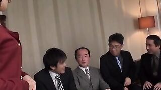 Slutty Asian sucks large cock