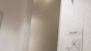 Hidden cam films two Japanese honeys masturbating in public