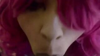 Slutty Crossdresser Sucks Small Cock 2