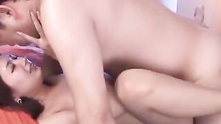 Nude milf fucked by two males