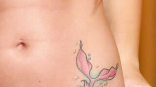 Smokling hot asian teen Chelsie Aryn reveals her sexy nipple piercings