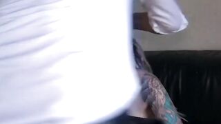 Tattooed slut Piggy Mouth deep throats like never before