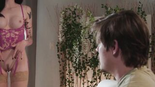 Hot big tits teen stepsister served wet pussy to her big dick stepbrother