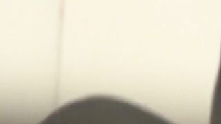 Voyeur films Japanese babe rubbing her pussy in ladies room