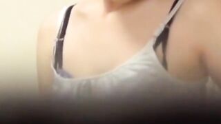 Voyeur films Japanese babe rubbing her pussy in ladies room