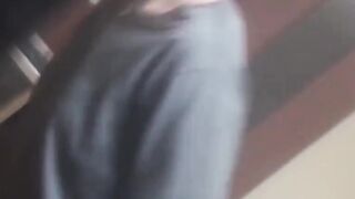 Hairy pussy Japanese babe is filmed by a kinky voyeur