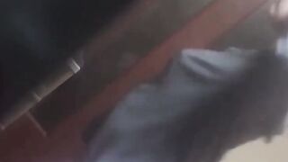 Hairy pussy Japanese babe is filmed by a kinky voyeur
