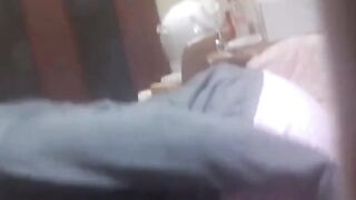 Hairy pussy Japanese babe is filmed by a kinky voyeur