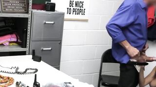 Harley Haze deepthroats Tommy Gunn's big cock
