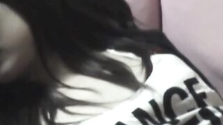 Schoolgirl vibes clit and squirms on hidden toilet camera