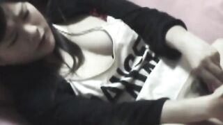 Schoolgirl vibes clit and squirms on hidden toilet camera