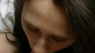 Homemade Blowjob by Amateur Brunette Girl