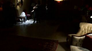 Amateur thief Casey Cumz cuffed and punished by trans Venus Lux