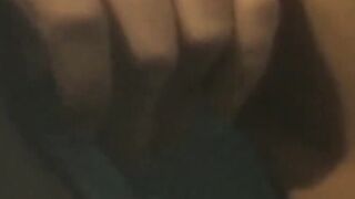 Thick Asian gives pussy rubbing show to a stalker voyeur