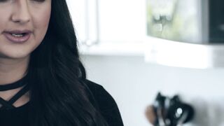 Big tits skinny Latina beauty silences a colleague by riding him
