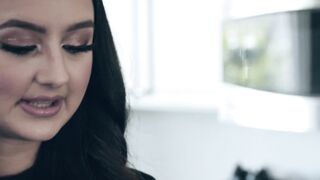 Big tits skinny Latina beauty silences a colleague by riding him