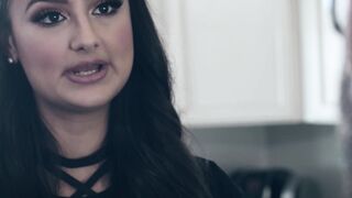 Big tits skinny Latina beauty silences a colleague by riding him