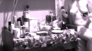 spy cam- naked stepmother puts on make up