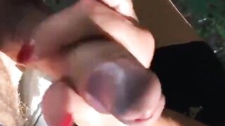 Handjob in the Woods - Outdoor Adventure with a Naughty Girl