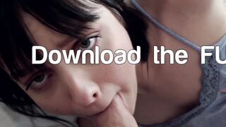 Slutty teen stepsis is smitten by the size of her stepbros boner