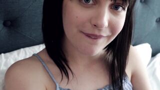 Slutty teen stepsis is smitten by the size of her stepbros boner